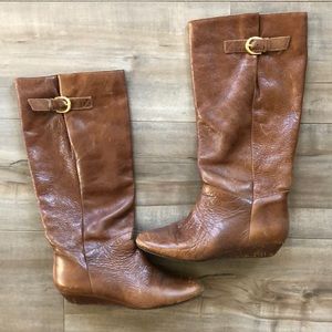 Steven by Steve Madden brown leather boots